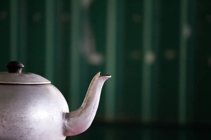 A stovetop kettle, a charming tea accessory.
