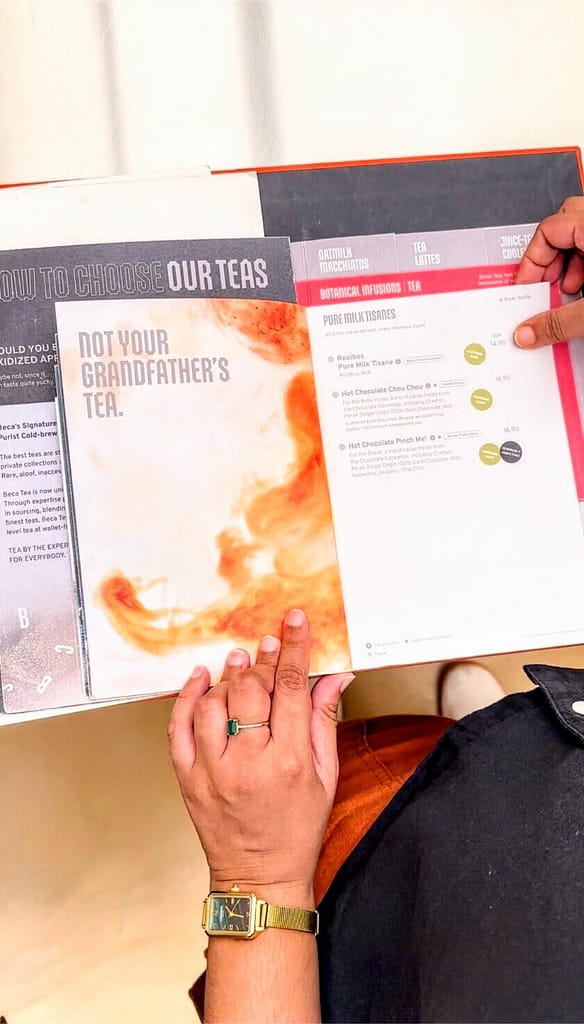 beca tea menu