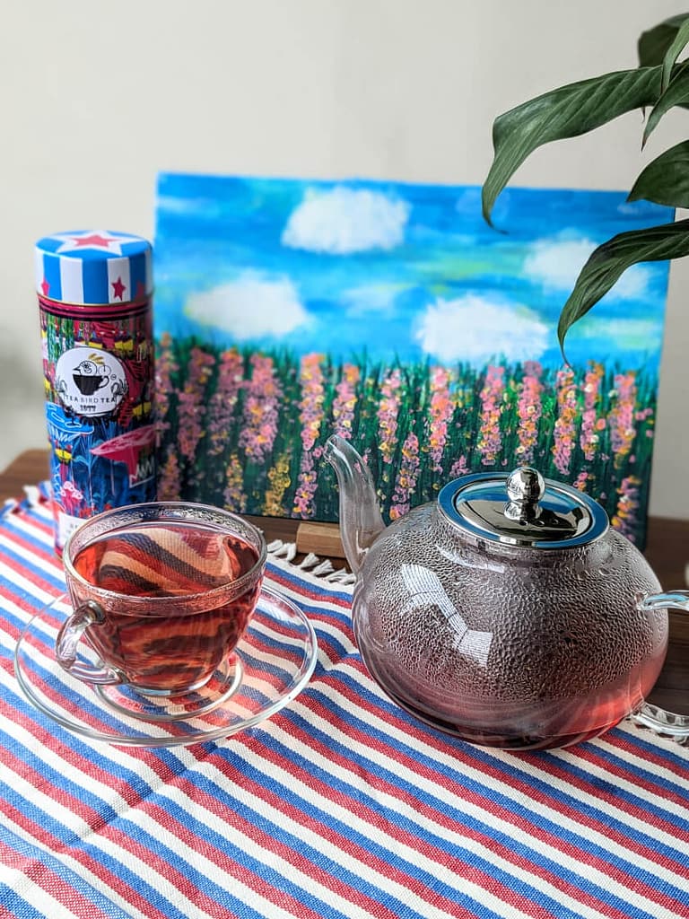 tea bird tea berry blush tea