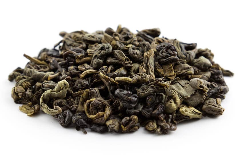 Gunpowder tea, one of the many types of Chinese green tea