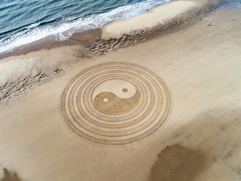 Yin-yang, important in both tea and Taoism, reflects balance.
